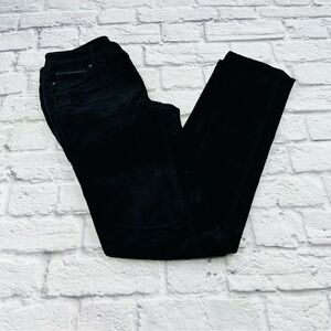 White House Black Market Noir Slim Leg Velvet Pants Sparkle Detail Size 0R